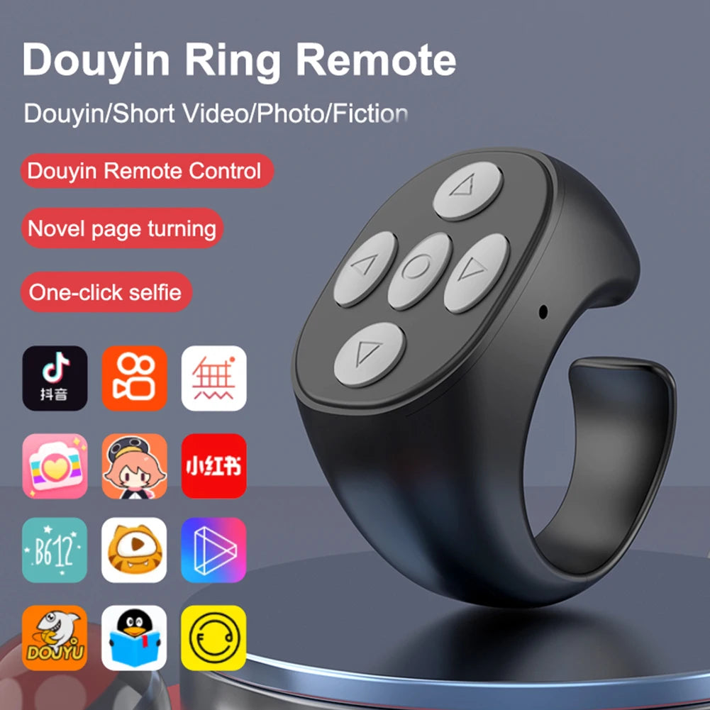 Wireless Bluetooth-Compatible Ring Browsing Smart Automatic Page Turner Portable Automatic Page Turner Browsing for Mobile Phone