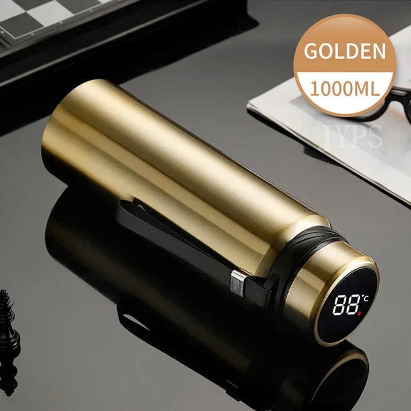 1000ML Smart Thermos Bottle - Keep Your Drinks Hot or Cold with Intelligent Temperature Display