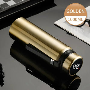 1000ML Smart Thermos Bottle - Keep Your Drinks Hot or Cold with Intelligent Temperature Display