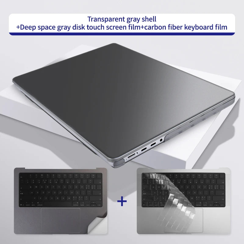 Stylish Transparent Laptop Case for MacBook Pro 14/16 & Air 13.6/15 - Ultimate Protection & Fashion