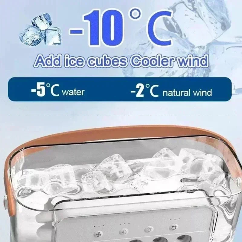 3 in 1 Fan Air Conditioner Household Mini Air Cooler LED Night Light Portable Humidifier Air Adjustment Fan Office Home