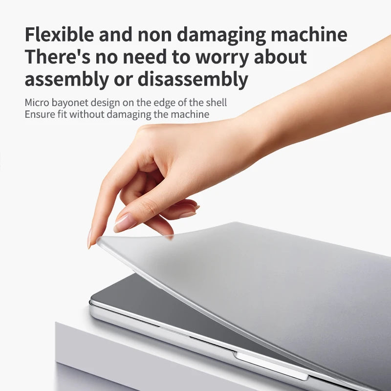 Stylish Transparent Laptop Case for MacBook Pro 14/16 & Air 13.6/15 - Ultimate Protection & Fashion