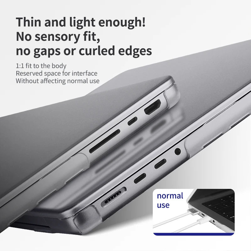 Stylish Transparent Laptop Case for MacBook Pro 14/16 & Air 13.6/15 - Ultimate Protection & Fashion
