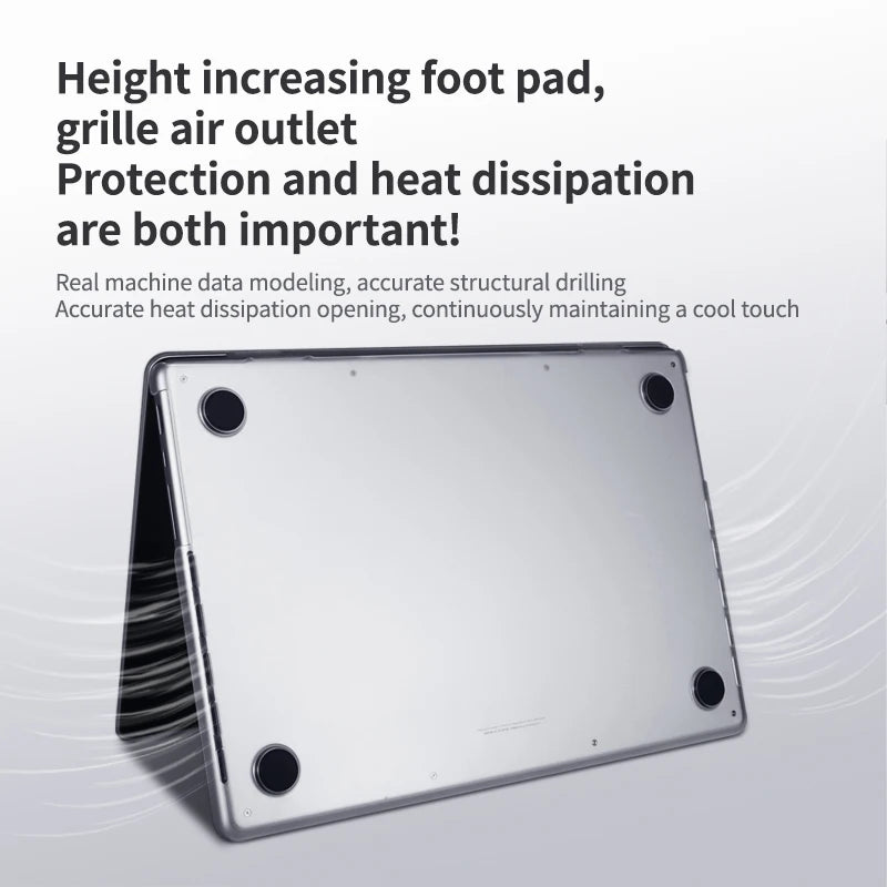 Stylish Transparent Laptop Case for MacBook Pro 14/16 & Air 13.6/15 - Ultimate Protection & Fashion