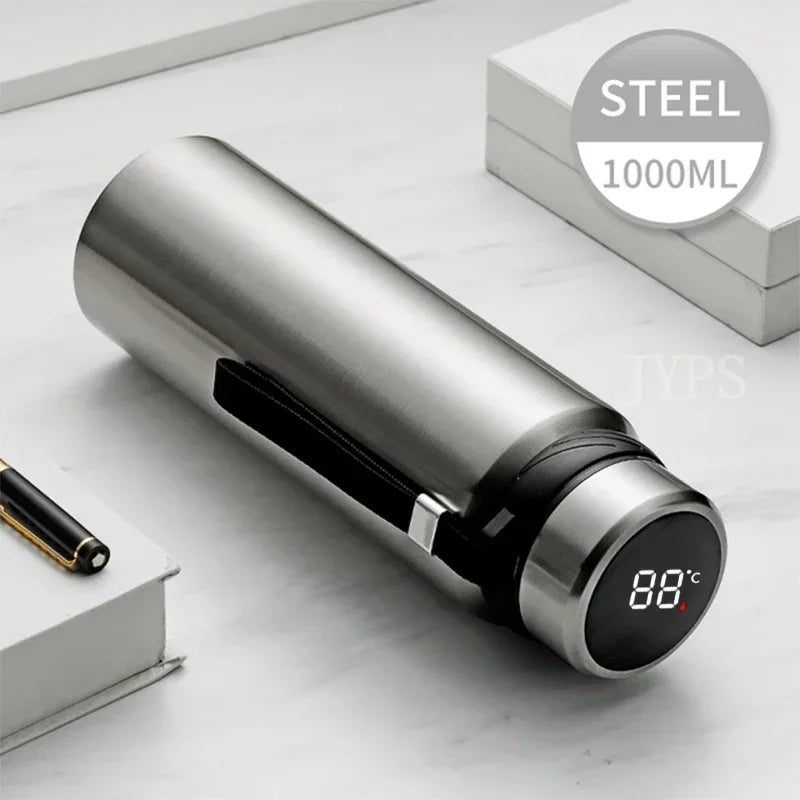 1000ML Smart Thermos Bottle - Keep Your Drinks Hot or Cold with Intelligent Temperature Display