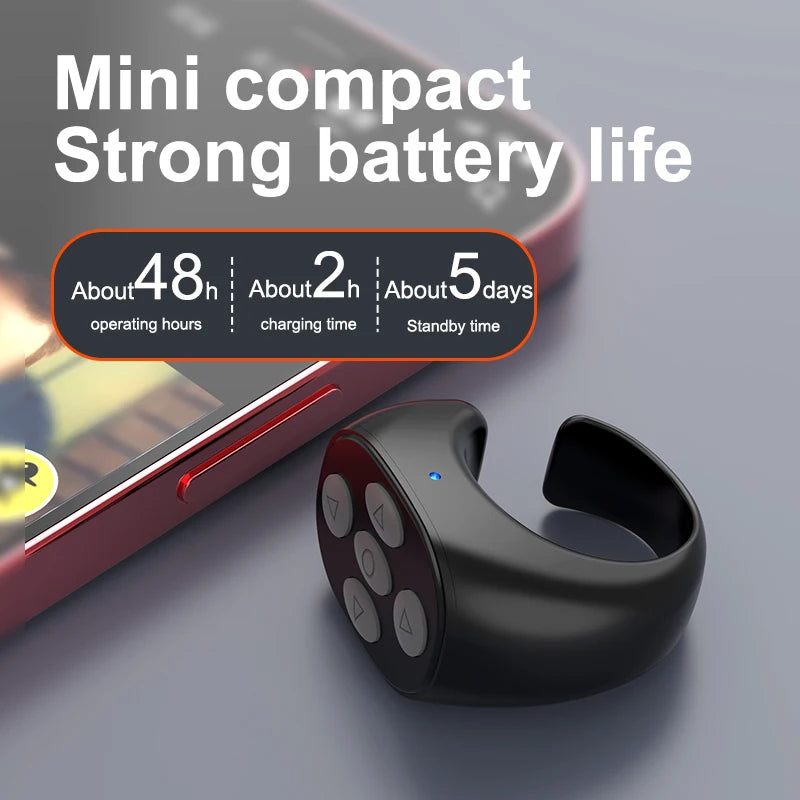 Wireless Bluetooth-Compatible Ring Browsing Smart Automatic Page Turner Portable Automatic Page Turner Browsing for Mobile Phone