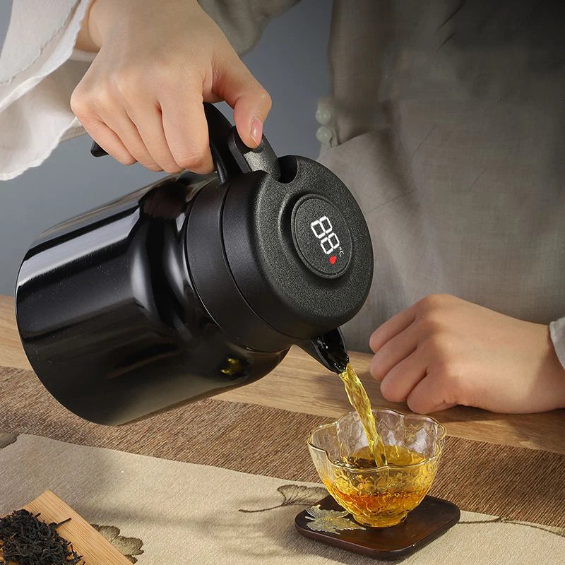 Experience Luxury with the Smart LED 316 Stainless Steel Insulated Thermos - Large Capacity for Hot & Cold Beverages