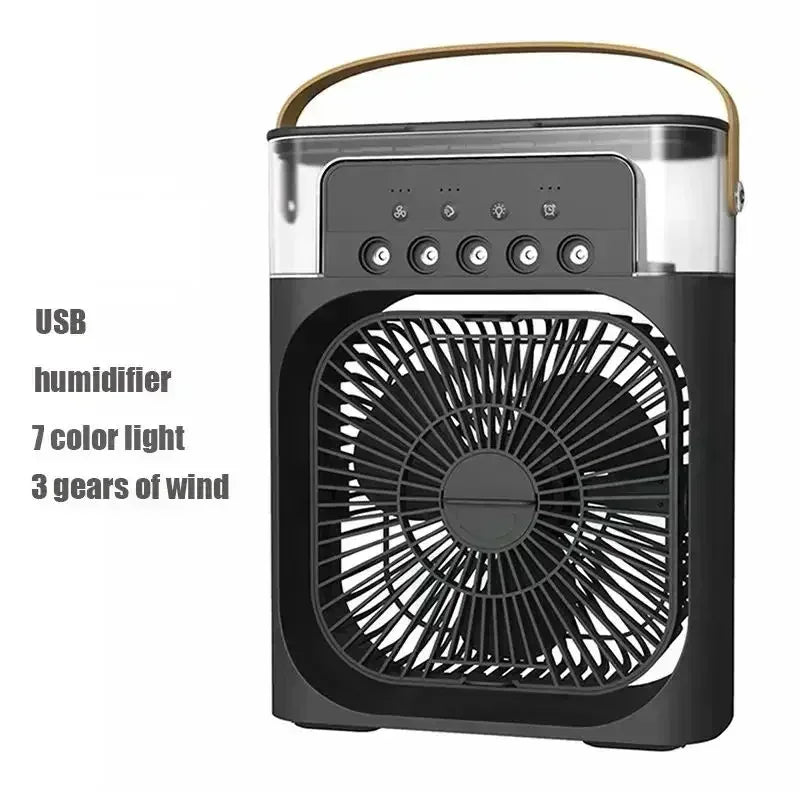 3 in 1 Fan Air Conditioner Household Mini Air Cooler LED Night Light Portable Humidifier Air Adjustment Fan Office Home