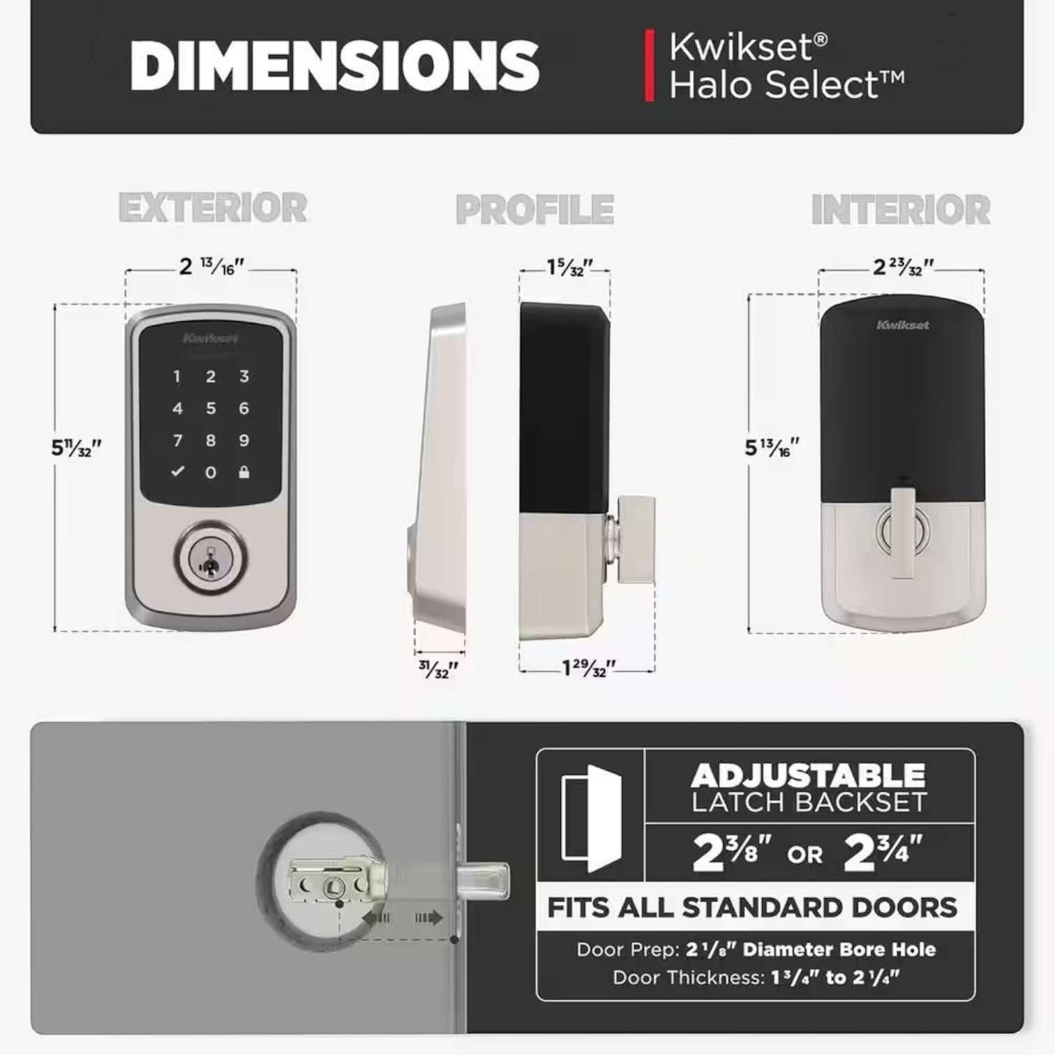 Aura Reach Satin Nickel Bluetooth + Matter over Thread Enabled Smart Lock Deadbolt with Smart Home Integration
