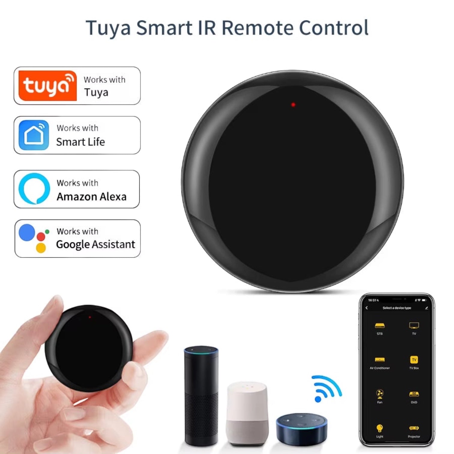 Tuya Wifi Smart Universal IR Remote Controller DIY Infrared Remote Control for TV Air Conditioner Smart Life Alexa Google Home