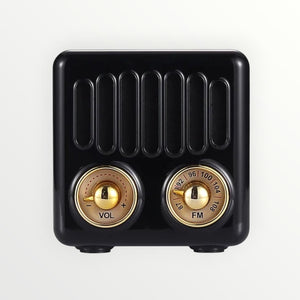 Retro Classic Mini Portable Rechargeable FM Radio Bluetooth Speaker Support TF Card Play Music