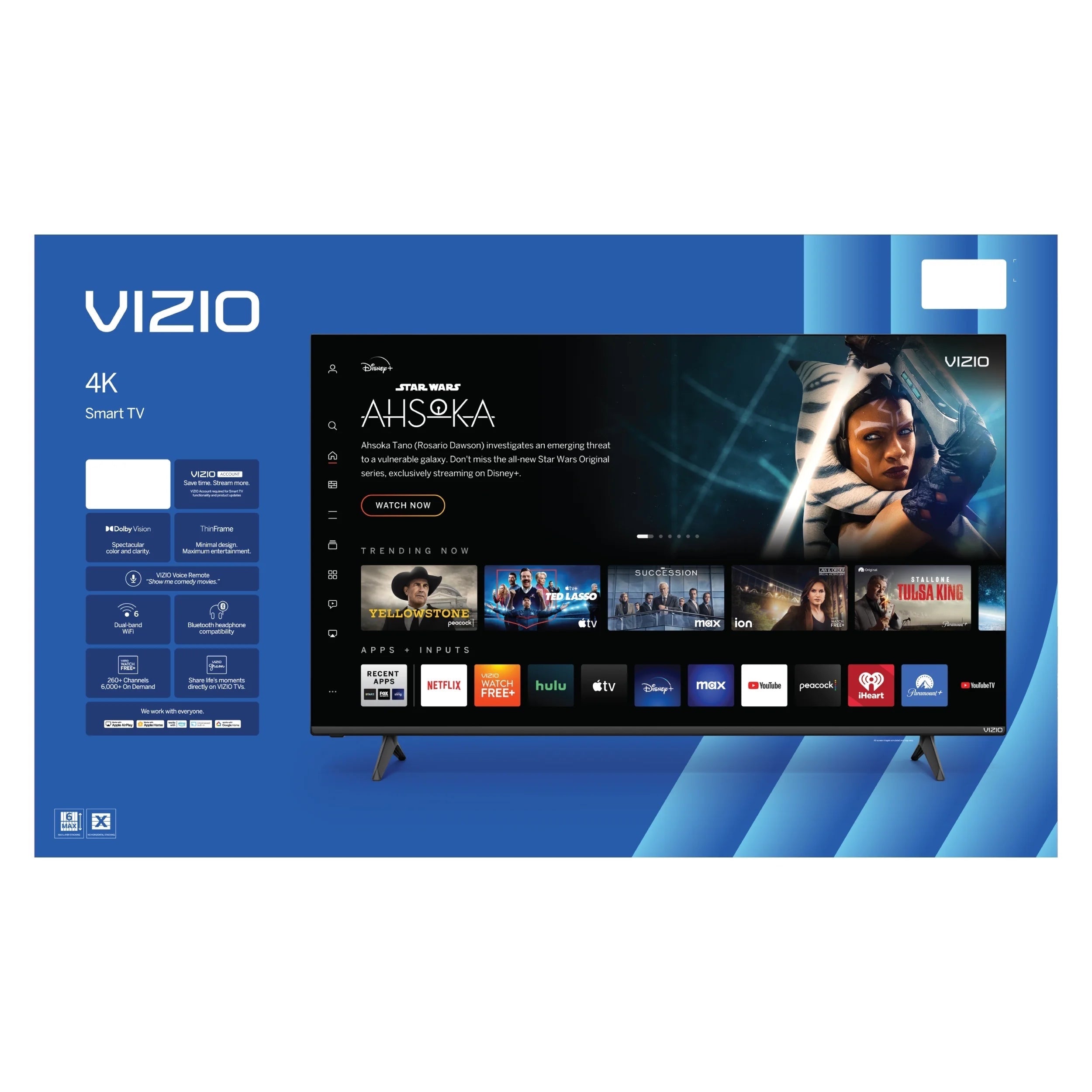 43" Class 4K LED HDR Smart TV (V4K43M-08)