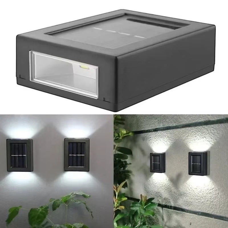 Solar up and down Spot Lights Outdoor, Street Wall Light Lamp Solar Powered Sunlight Waterproof Solar Lamp Garden Decorative