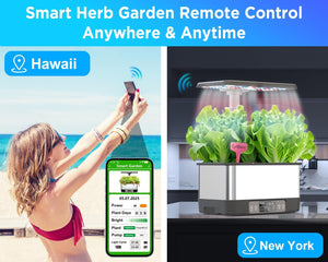 Hydroponics Growing System,Smart Indoor Herb Garden with Grow Light,8 Pods