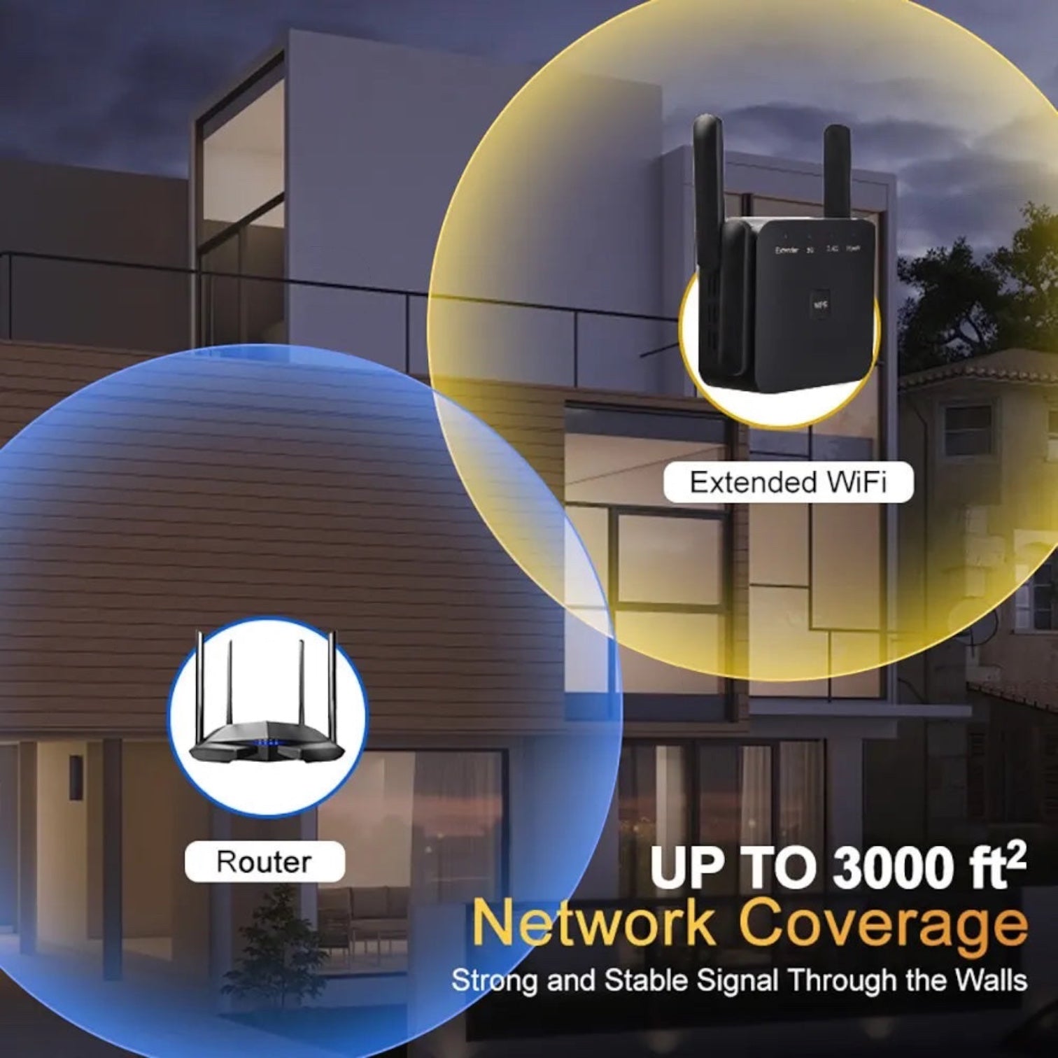 5Ghz AC1200 Wifi Repeater 1200Mbps Router Black Wifi Extender Amplifier 2.4G/5Ghz Wi-Fi Signal Booster Long Range Network