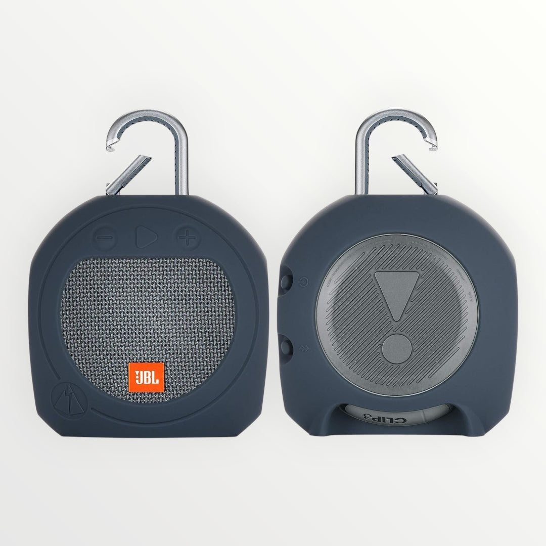 Protective Silicone Stand up Carrying Case for JBL Clip 3 Waterproof Portable Speaker(Blue)