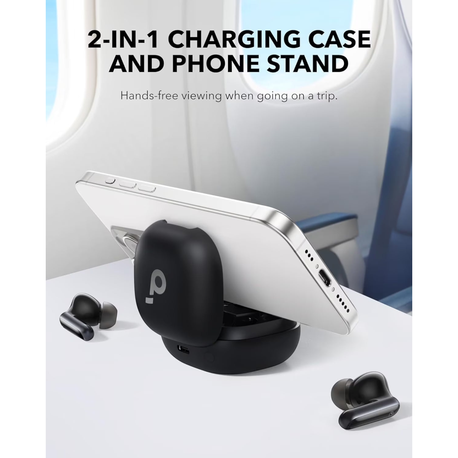 P40I by Anker, Noise Cancelling Wireless Earbuds, Black