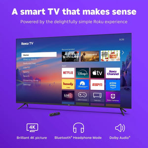 Roku 50" Select Series 4K HDR Smart Roku TV with Roku TV Remote