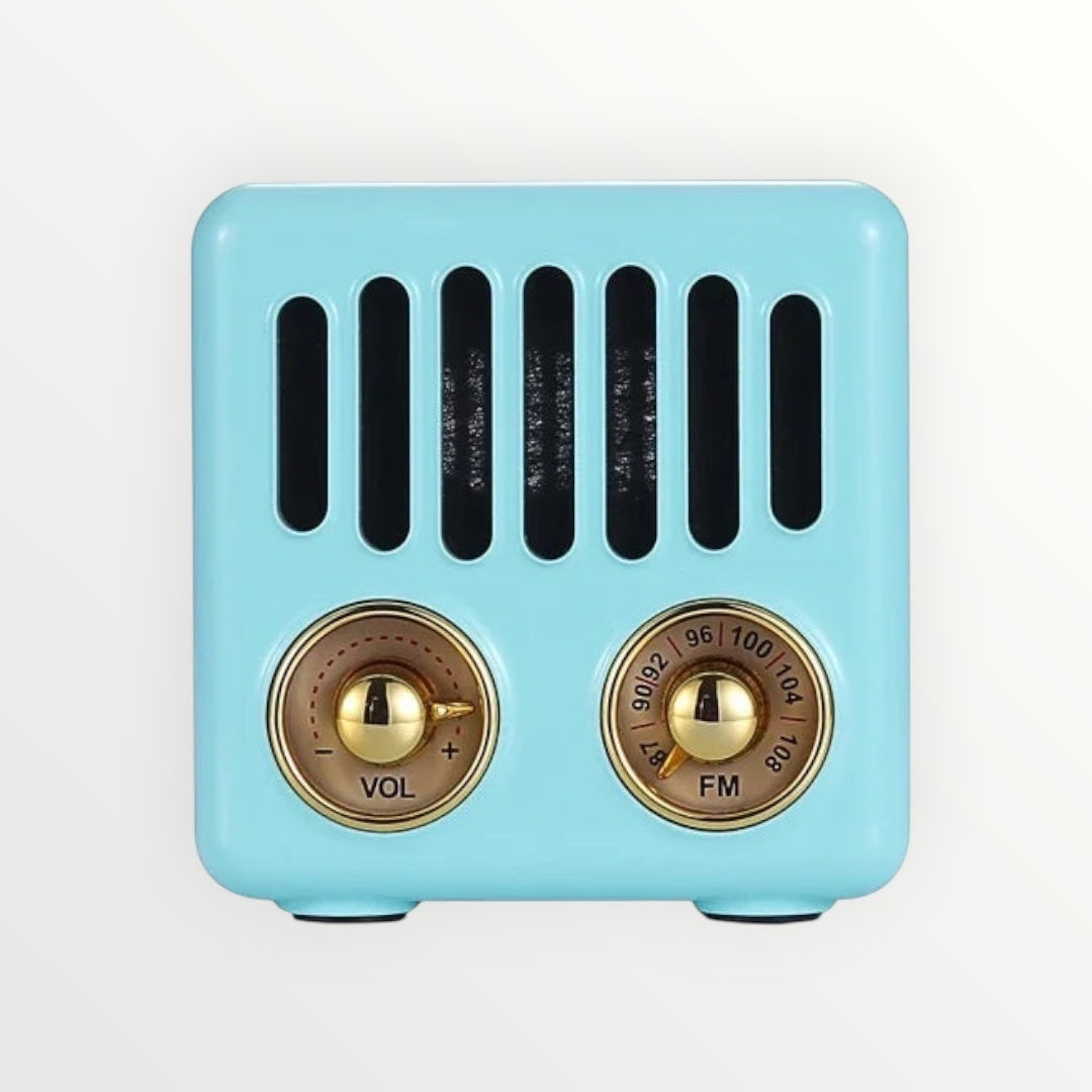 Retro Classic Mini Portable Rechargeable FM Radio Bluetooth Speaker Support TF Card Play Music