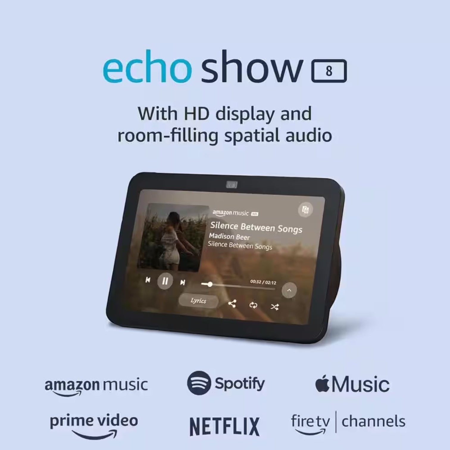 Echo Show 8 (3Rd Gen) 8 In. HD Smart Display with Spatial Audio, Smart Home Hub, and Alexa (Charcoal)