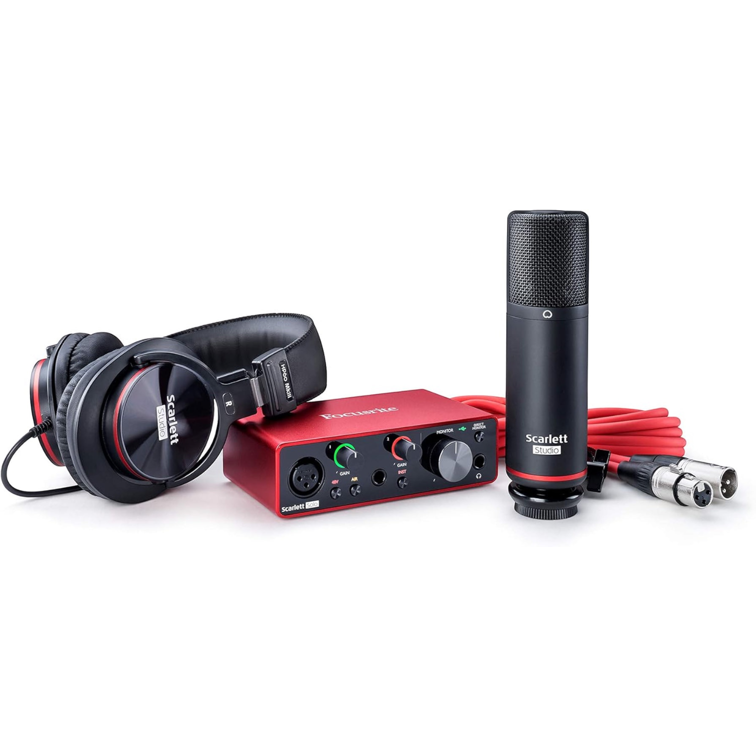 Scarlett Solo Studio 3Rd Gen USB Audio Interface Bundle for the Guitarist, Vocalist or Producer with Condenser Microphone and Headphones for Recording, Songwriting, Streaming and Podcasting