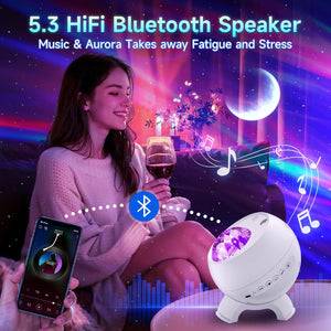 Galaxy Projector Northern Lights Projector with Bluetooth Speaker
