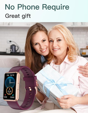 IP68 Waterproof Fitness Tracker - Touch Screen Watch for Men and Women, No Bluetooth Needed, Step & Calorie Counter, Sleep Tracker, Alarm Clock (Purple)