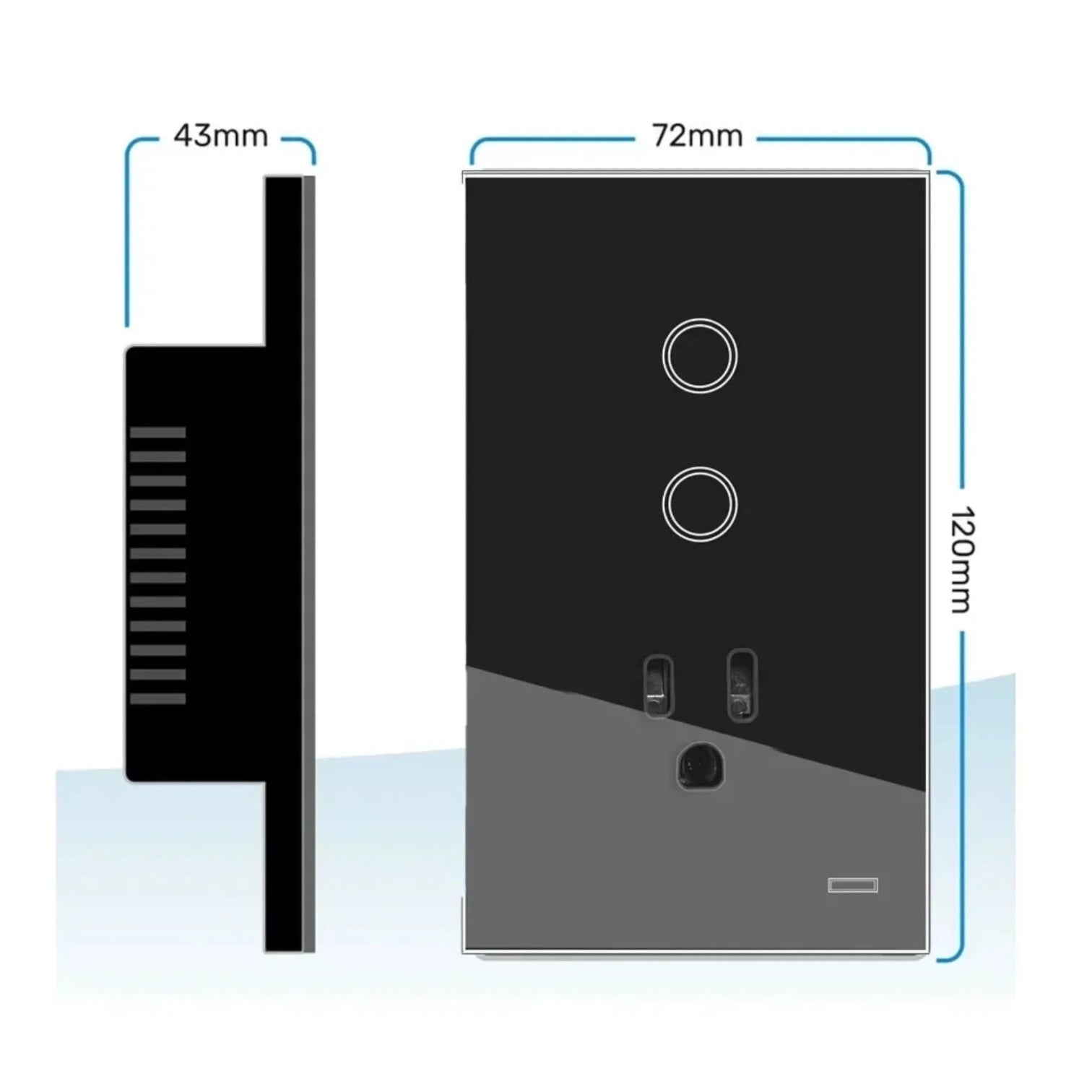 Matter Smart Outlet WIFI Tuya US Plug Glass Panel Voice Remote, Light Switch Works with Smart Home Assistants