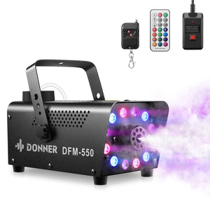 Halloween Fog Machines 600W, 3000 CFM, 13 Colors, 12 RGB LED Lights, Smoke Machine for Party Wedding