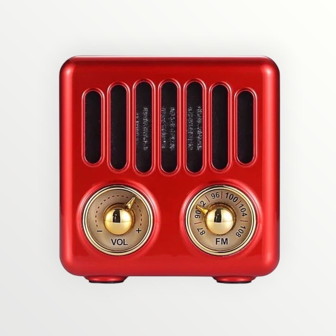 Retro Classic Mini Portable Rechargeable FM Radio Bluetooth Speaker Support TF Card Play Music