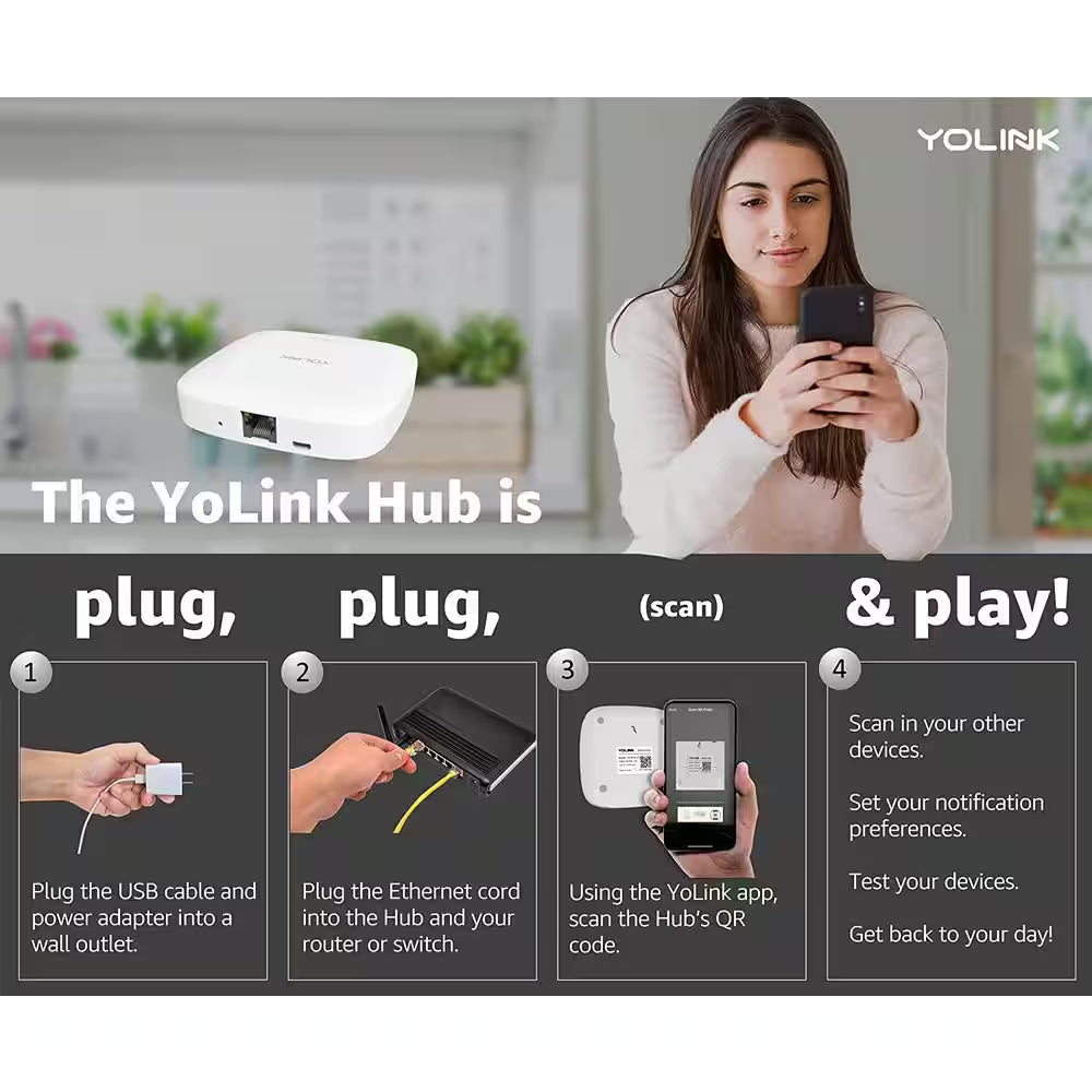 Hub Central Controller Only for Smart Home Devices, 1/4 Mile Range Smart Hub Lora Enabled Smart Home Automation Hub