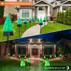 Solar Halloween Lights Outdoor, 4 Pack Solar Torch Light Waterproof