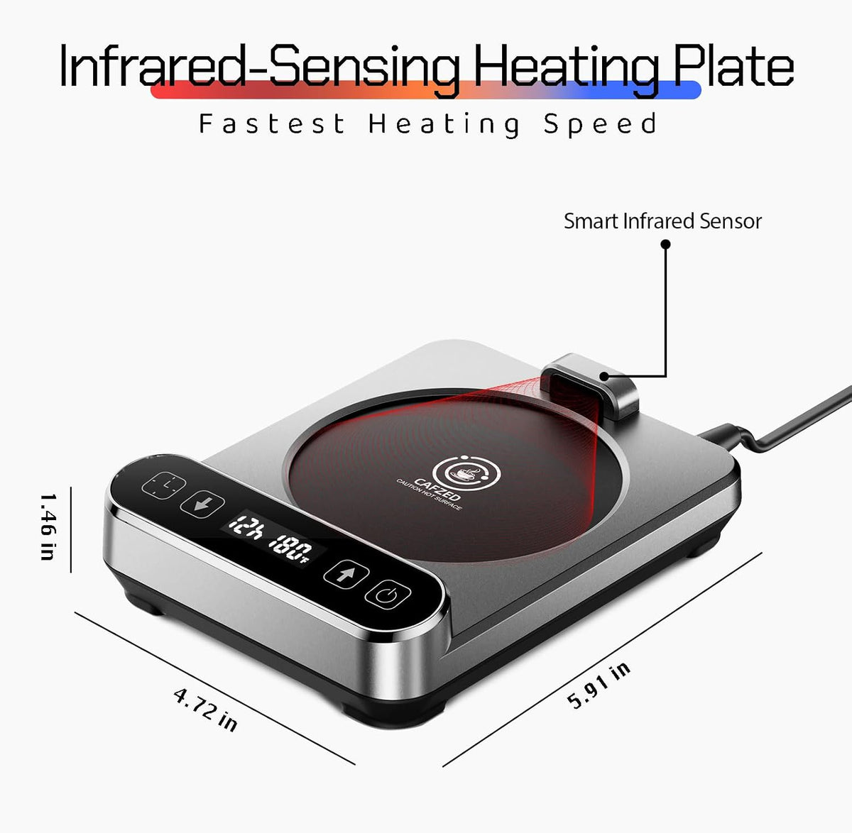 Smart Mug Warmer with Infrared Sensor, Coffee Mug Warmer for Desk