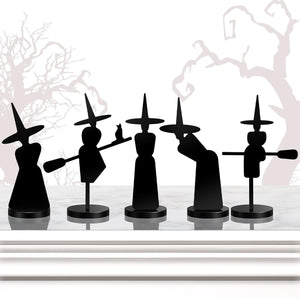 5 Pcs Halloween Decorations Indoor Gothic Witch Figurines Set